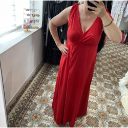 Robe longue rouge