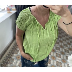 Blouse vert pomme