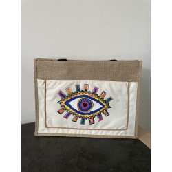 Sac en toile de jute oeil...