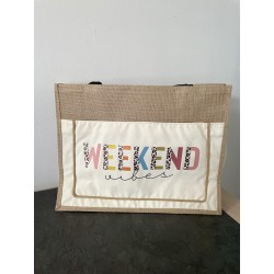 Sac en toile de jute week end